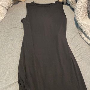 Open back tank dress